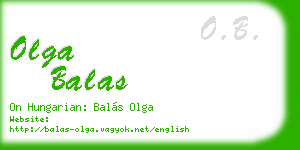olga balas business card